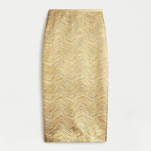 J. Crew Collection Gold Pencil Skirt